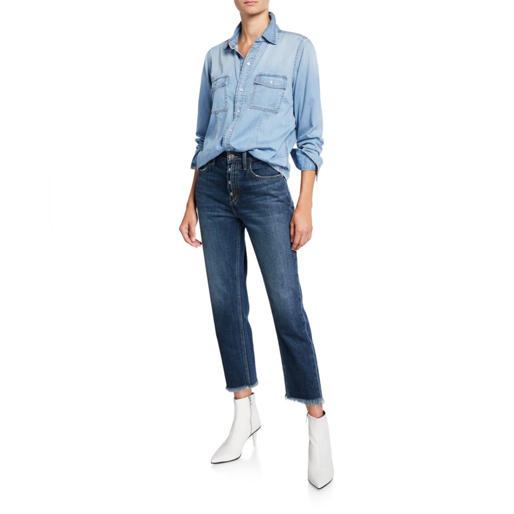 Current Elliott Exposed Button Fly Jeans